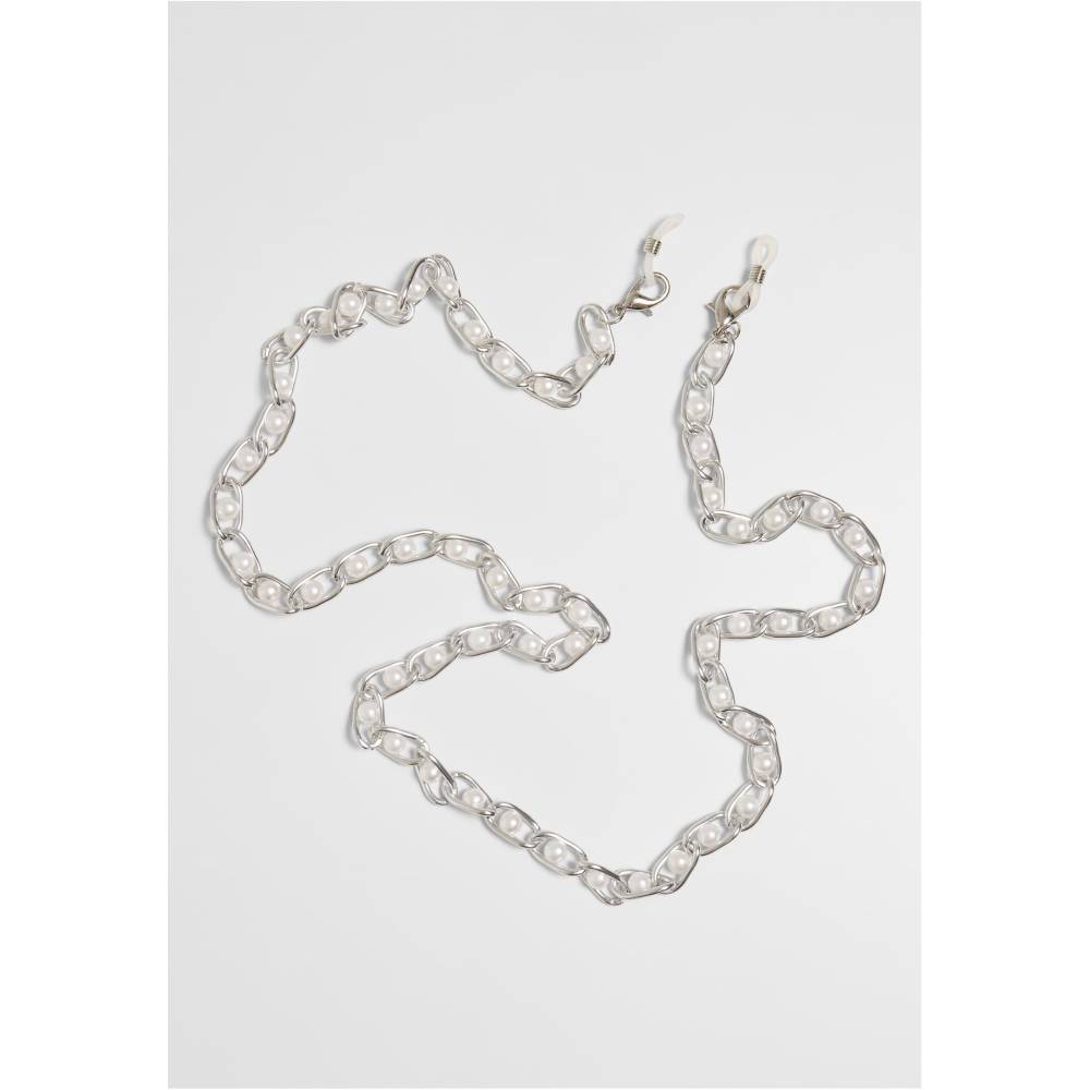 Urban Classics - Multifunctional Chain With Pearls 2Pack Collier - Couleur argent